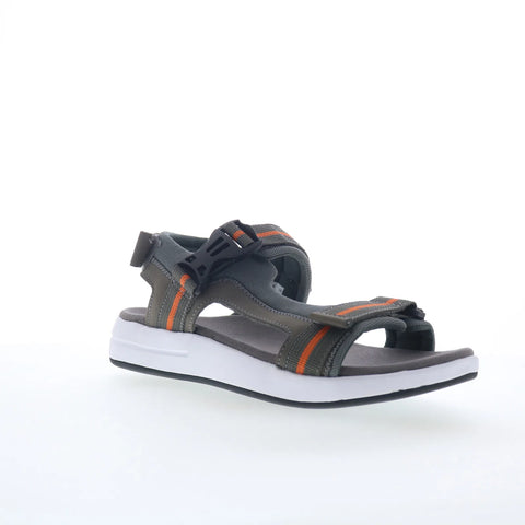 Propet Eli MSV031N Mens Gray Mesh Strap Sport Sandals Shoes