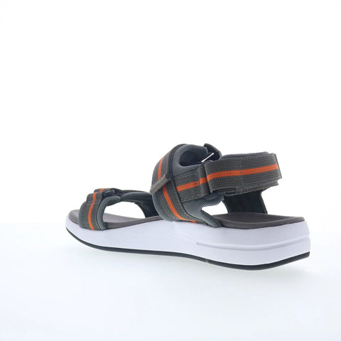 Propet Eli MSV031N Mens Gray Mesh Strap Sport Sandals Shoes