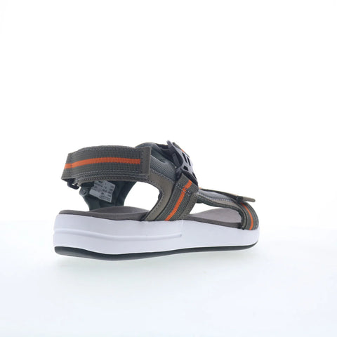 Propet Eli MSV031N Mens Gray Mesh Strap Sport Sandals Shoes