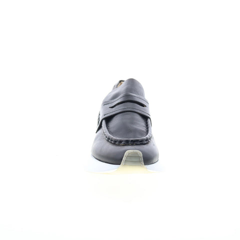 A.S. 98 Elian Womens Black Leather Slip On Lifestyle Sneakers Shoes