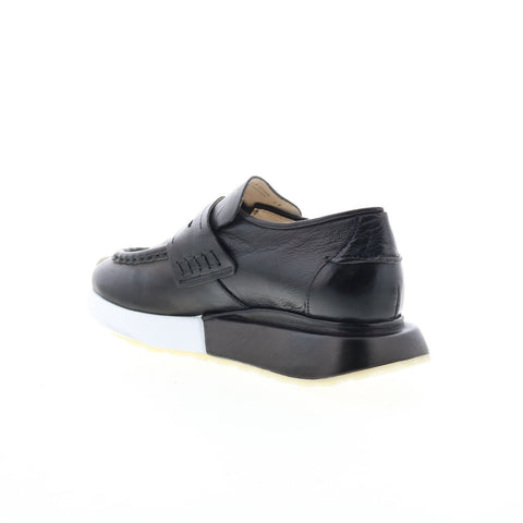 A.S. 98 Elian Womens Black Leather Slip On Lifestyle Sneakers Shoes