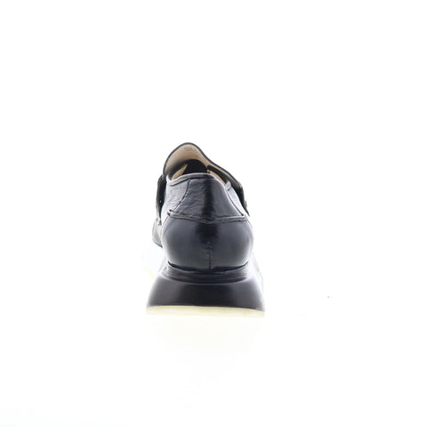 A.S. 98 Elian Womens Black Leather Slip On Lifestyle Sneakers Shoes