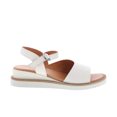 Miz Mooz Elias Womens Beige Leather Hook & Loop Strap Sandals Shoes