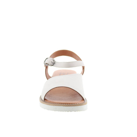 Miz Mooz Elias Womens Beige Leather Hook & Loop Strap Sandals Shoes