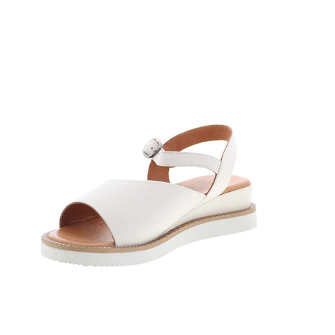 Miz Mooz Elias Womens Beige Leather Hook & Loop Strap Sandals Shoes
