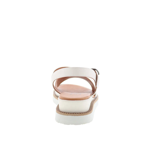 Miz Mooz Elias Womens Beige Leather Hook & Loop Strap Sandals Shoes