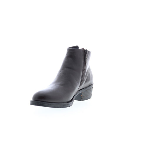 Bos. & Co. Elite Womens Brown Leather Zipper Ankle & Booties Boots