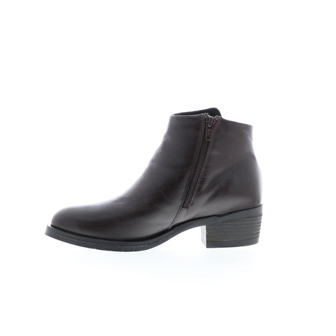 Bos. & Co. Elite Womens Brown Leather Zipper Ankle & Booties Boots