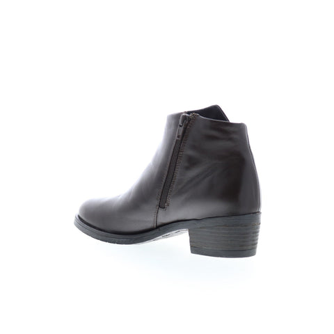Bos. & Co. Elite Womens Brown Leather Zipper Ankle & Booties Boots