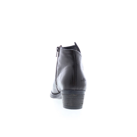 Bos. & Co. Elite Womens Brown Leather Zipper Ankle & Booties Boots