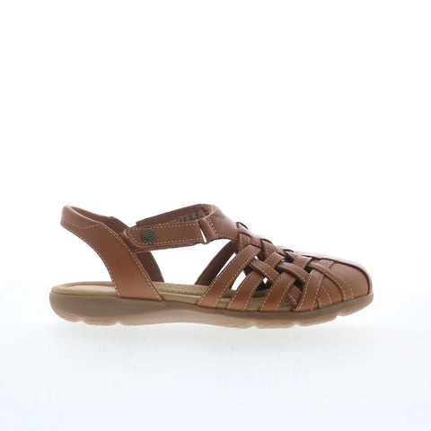 Clarks Elizabelle Mia 26181906 Womens Brown Leather Strap Sandals Shoes