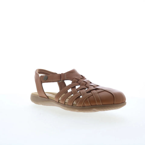 Clarks Elizabelle Mia 26181906 Womens Brown Leather Strap Sandals Shoes