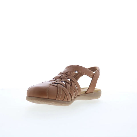 Clarks Elizabelle Mia 26181906 Womens Brown Leather Strap Sandals Shoes