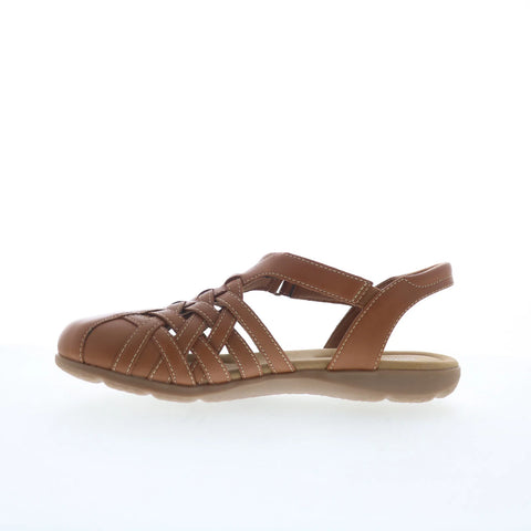 Clarks Elizabelle Mia 26181906 Womens Brown Leather Strap Sandals Shoes