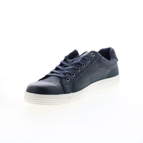 English Laundry Harley ELL2199 Mens Blue Leather Lifestyle Sneakers Shoes