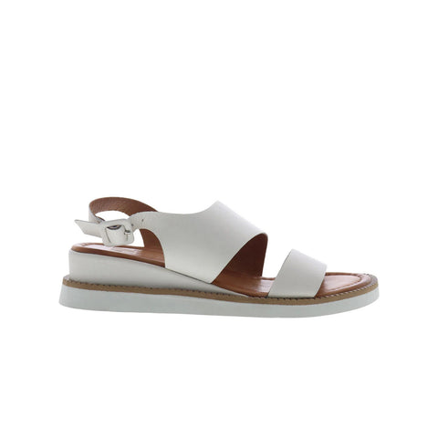 Miz Mooz Elliot Womens Beige Leather Hook & Loop Strap Sandals Shoes