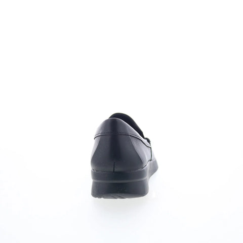 Clarks Ellowyn Lux 26180857 Womens Black Leather Loafer Flats Shoes