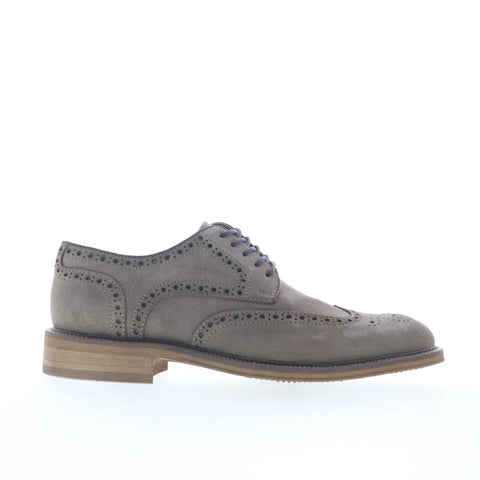 Steve Madden Elmsford Mens Gray Oxfords & Lace Ups Wingtip & Brogue Shoes