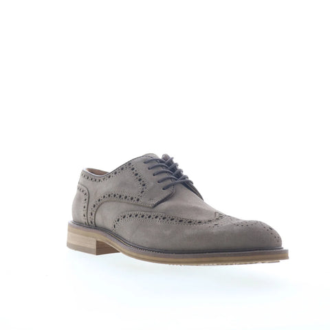 Steve Madden Elmsford Mens Gray Oxfords & Lace Ups Wingtip & Brogue Shoes