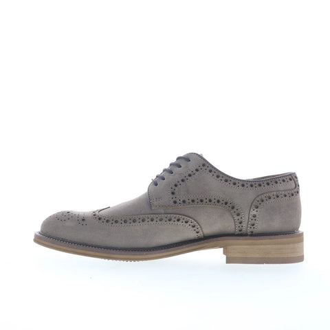 Steve Madden Elmsford Mens Gray Oxfords & Lace Ups Wingtip & Brogue Shoes