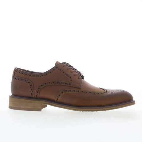 Steve Madden Elmsford Mens Brown Oxfords & Lace Ups Wingtip & Brogue Shoes