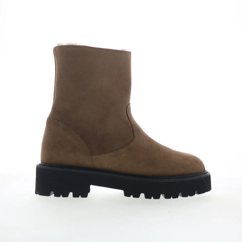 Aquatalia Eloise TW5ELOO1 Womens Brown Suede Zipper Ankle & Booties Boots