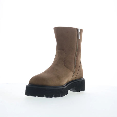 Aquatalia Eloise TW5ELOO1 Womens Brown Suede Zipper Ankle & Booties Boots