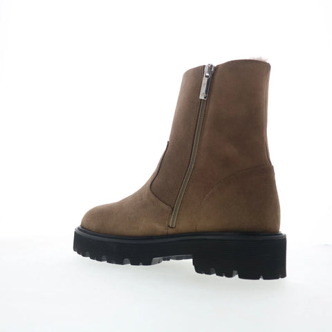 Aquatalia Eloise TW5ELOO1 Womens Brown Suede Zipper Ankle & Booties Boots