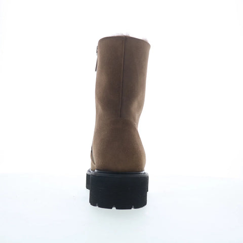 Aquatalia Eloise TW5ELOO1 Womens Brown Suede Zipper Ankle & Booties Boots