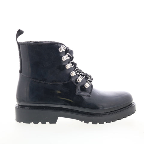 Calvin Klein Eloy KCELOY Womens Black Synthetic Lace Up Casual Dress Boots