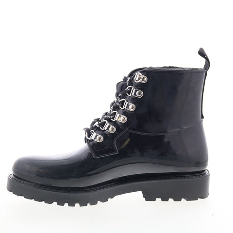 Calvin Klein Eloy KCELOY Womens Black Synthetic Lace Up Casual Dress Boots