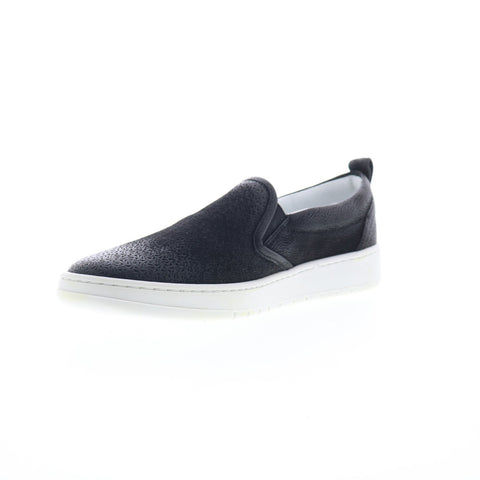 Miz Mooz Emersen Womens Black Leather Slip On Lifestyle Sneakers Shoes