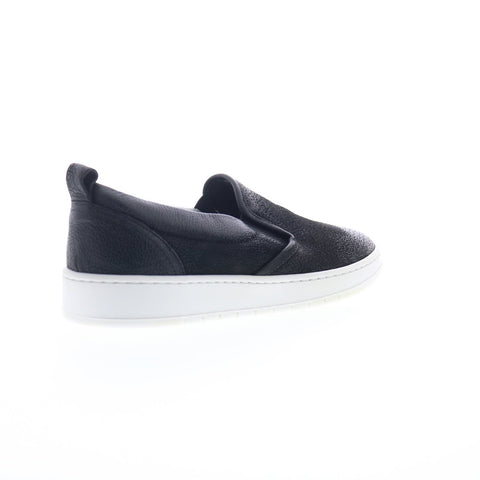 Miz Mooz Emersen Womens Black Leather Slip On Lifestyle Sneakers Shoes
