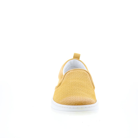 Miz Mooz Emersen Womens Yellow Leather Slip On Lifestyle Sneakers Shoes