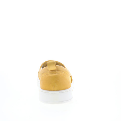 Miz Mooz Emersen Womens Yellow Leather Slip On Lifestyle Sneakers Shoes