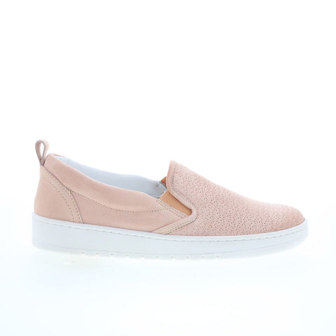 Miz Mooz Emersen Womens Pink Leather Slip On Lifestyle Sneakers Shoes