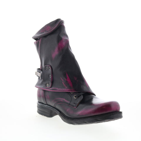 A.S. 98 Emerson Womens Black Leather Zipper Casual Dress Boots