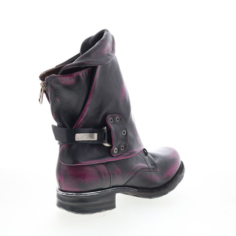 A.S. 98 Emerson Womens Black Leather Zipper Casual Dress Boots