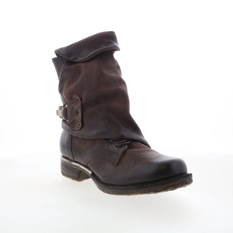 A.S. 98 Emerson Womens Brown Leather Zipper Casual Dress Boots