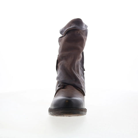 A.S. 98 Emerson Womens Brown Leather Zipper Casual Dress Boots