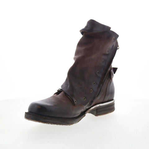A.S. 98 Emerson Womens Brown Leather Zipper Casual Dress Boots