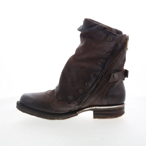 A.S. 98 Emerson Womens Brown Leather Zipper Casual Dress Boots