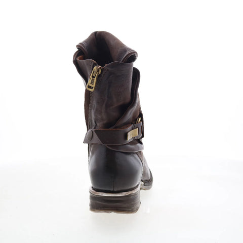 A.S. 98 Emerson Womens Brown Leather Zipper Casual Dress Boots