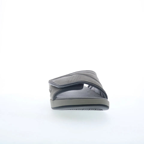 Propet Emerson MSV021P Mens Gray Nubuck Strap Slides Sandals Shoes
