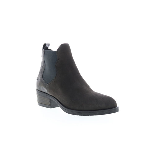 Bos. & Co. Emery Womens Gray Suede Slip On Ankle & Booties Boots
