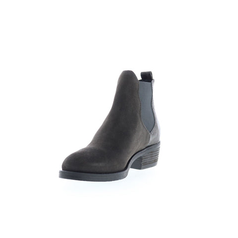 Bos. & Co. Emery Womens Gray Suede Slip On Ankle & Booties Boots