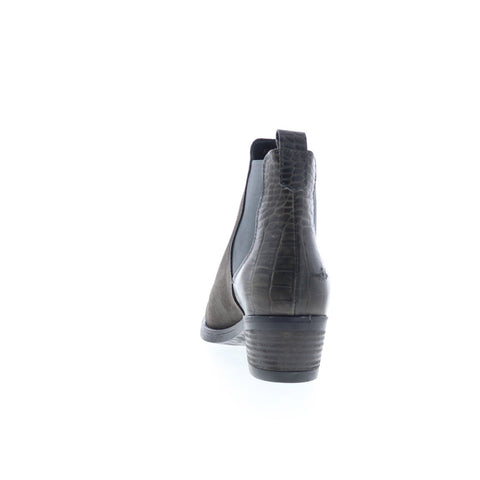 Bos. & Co. Emery Womens Gray Suede Slip On Ankle & Booties Boots
