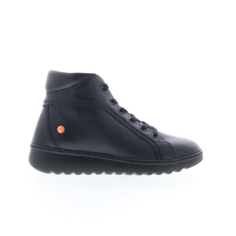Softinos Emma EMMA707SOF-001 Womens Black Leather Lifestyle Sneakers Shoes