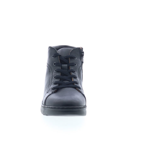 Softinos Emma EMMA707SOF-001 Womens Black Leather Lifestyle Sneakers Shoes