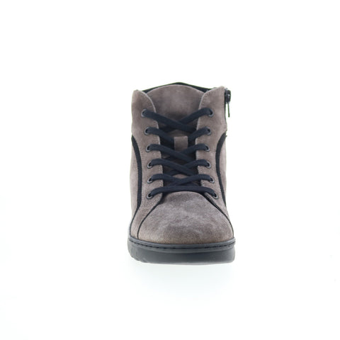 Softinos Emma EMMA707SOF Womens Gray Suede Zipper Casual Dress Boots